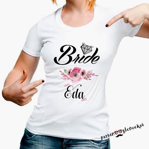 İsme Özel Baskılı Bride Tshirt