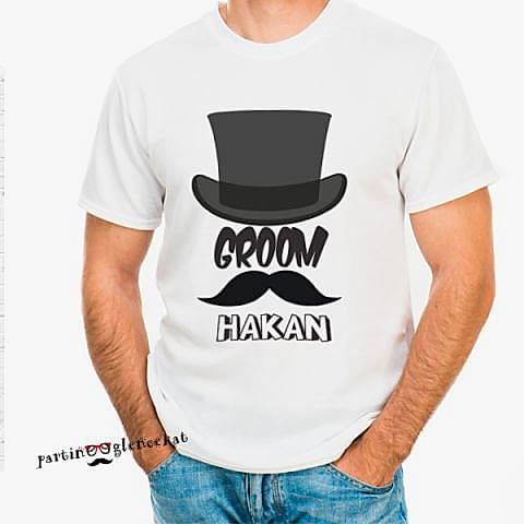 İsme Özel Baskılı Damat Tshirt