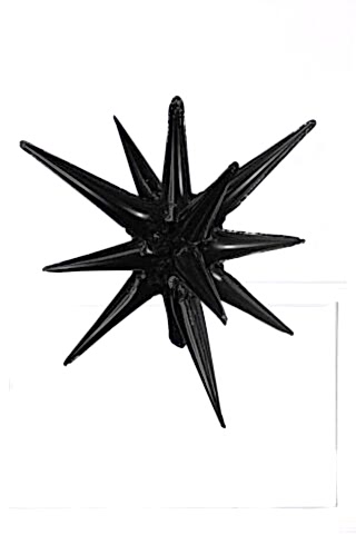 Siyah Kutup Yıldızı Folyo Balon Tek Parça Büyük Kutup Yıldız Balon 27inç 70cm