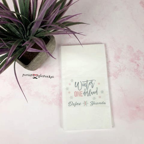 Winter Onederland Konsept Baskılı Peçete