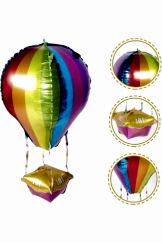 Sıcak Hava Balonu Şeklinde Folyo Balon Kapadokya Balonu